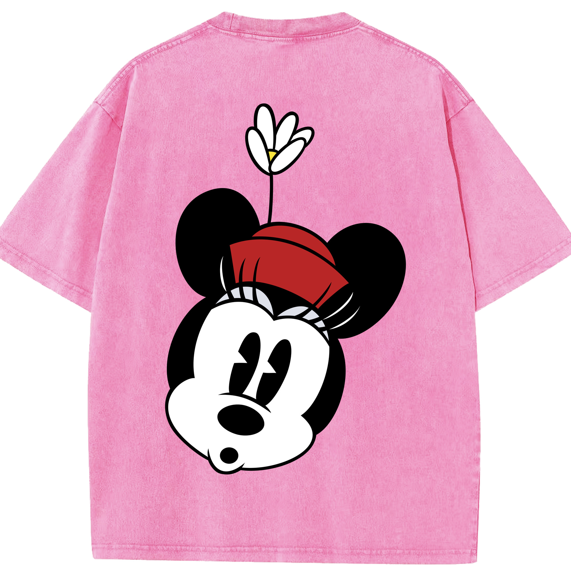 （画像用） ミッキーマウス Mickey Mouse 綿100% ヴィンテージ風 半袖Tシャツ（背面プリント）